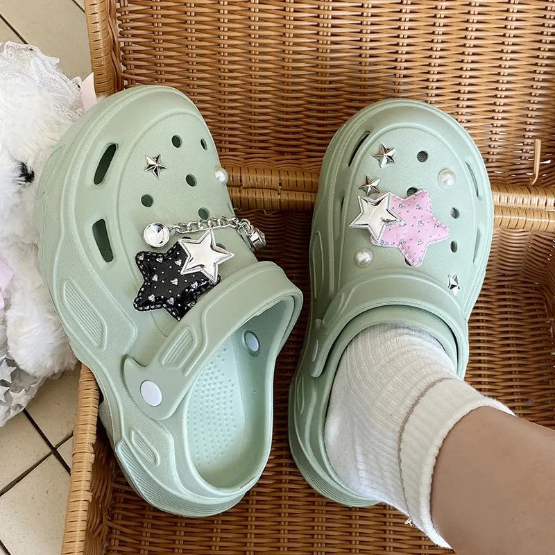 kawaiies-softtoys-plushies-kawaii-plush-Kawaii Star Chunky Platform Clogs Slippers