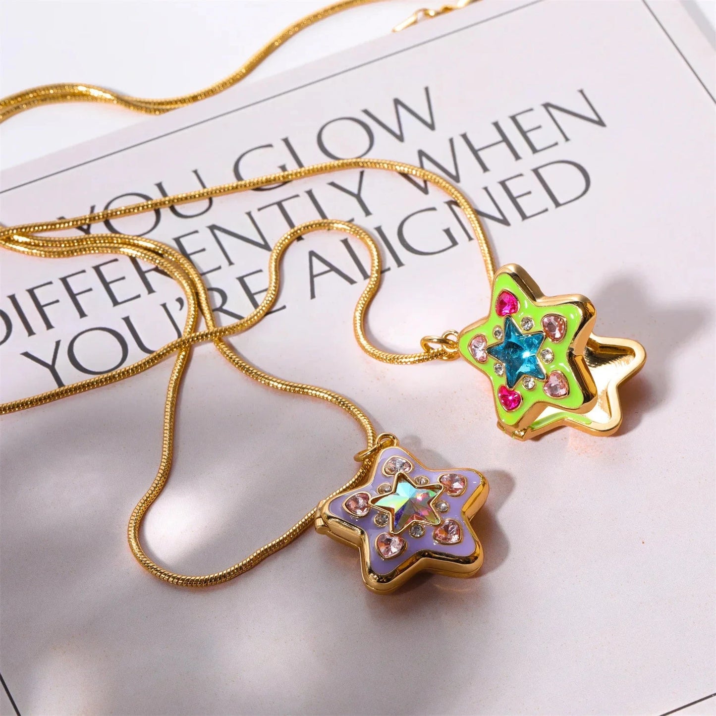 kawaiies-softtoys-plushies-kawaii-plush-Kawaii Star & Heart Gem Pendant Necklaces Jewelry