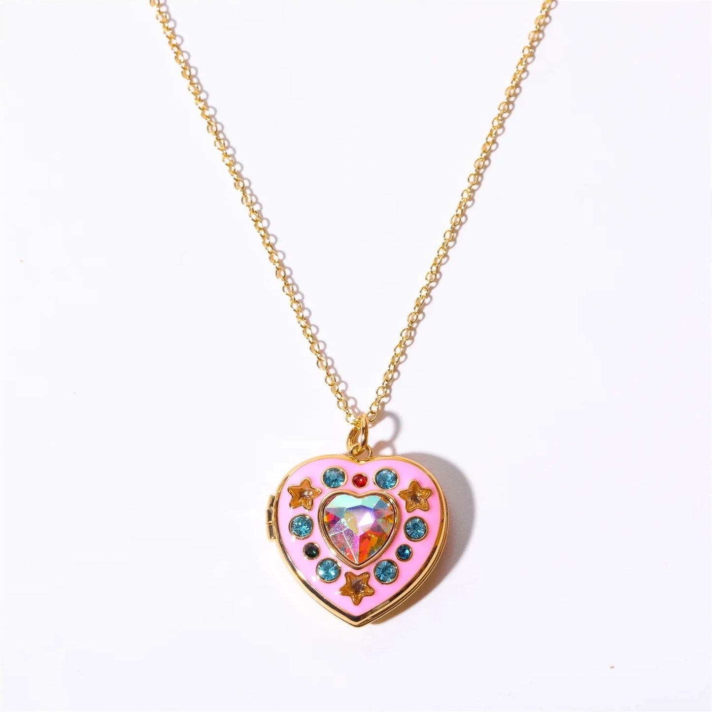 kawaiies-softtoys-plushies-kawaii-plush-Kawaii Star & Heart Gem Pendant Necklaces Jewelry Heart A