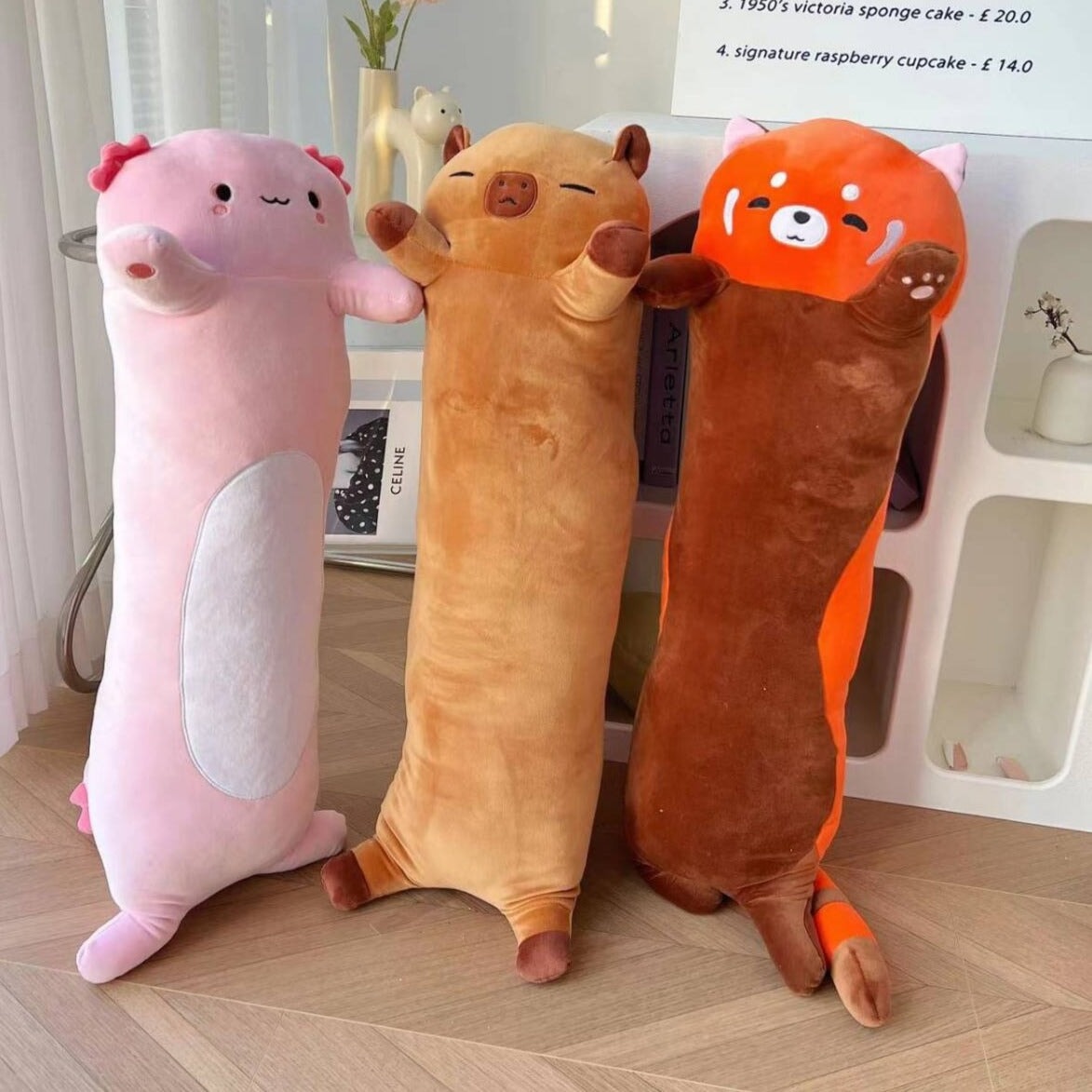 kawaiies-softtoys-plushies-kawaii-plush-Kawaiies® Long Snuggly Chai Red Panda Axolotl Capybara Plushies Soft toy