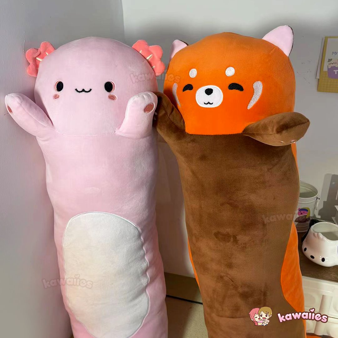 kawaiies-softtoys-plushies-kawaii-plush-Kawaiies® Long Snuggly Chai Red Panda Axolotl Capybara Plushies Soft toy