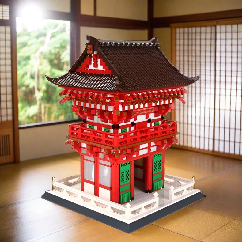 kawaiies-softtoys-plushies-kawaii-plush-Kiyomizu-dera Niomon Gate Kyoto Japan Building Blocks Build it