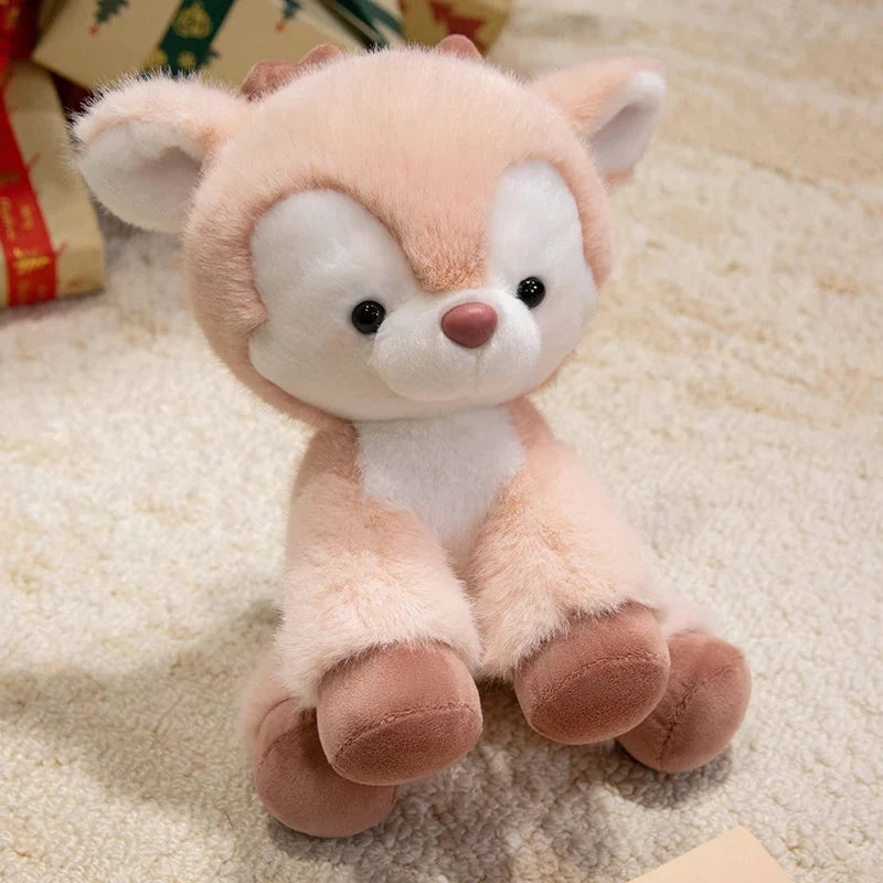 kawaiies-softtoys-plushies-kawaii-plush-Koko and Mimi the Kawaii Deer Plushies Soft toy Pink Sitting 15cm