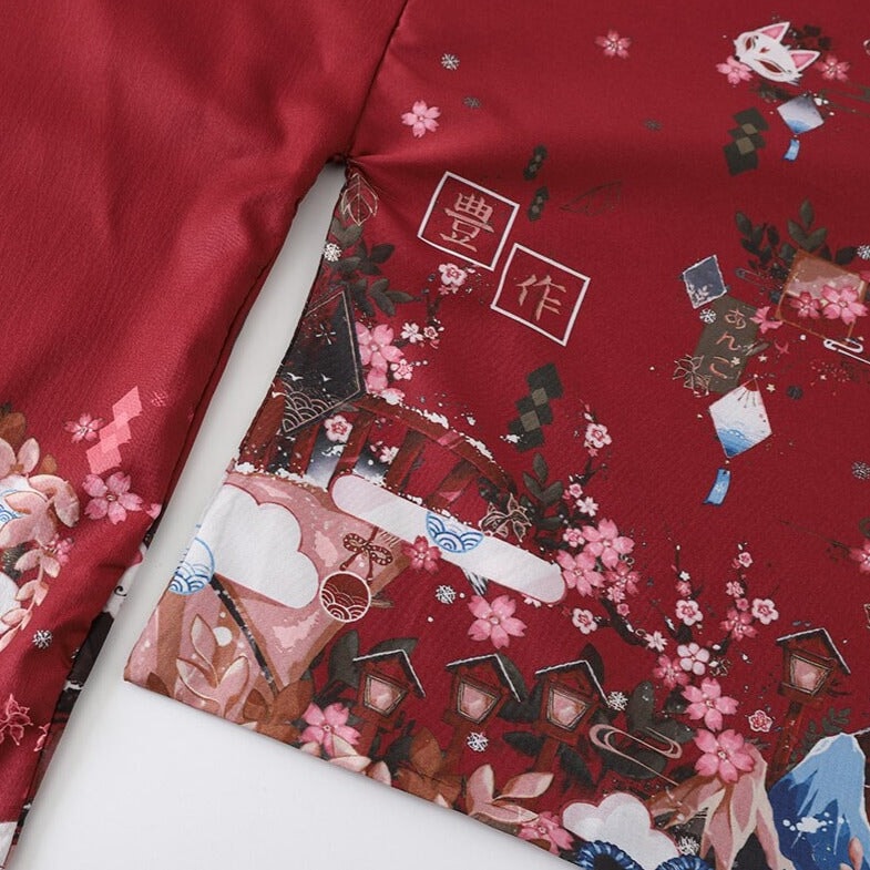 kawaiies-softtoys-plushies-kawaii-plush-Legendary Japanese Royal Samurai Print Kimono Kimono