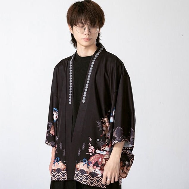 kawaiies-softtoys-plushies-kawaii-plush-Legendary Japanese Royal Samurai Print Kimono Kimono