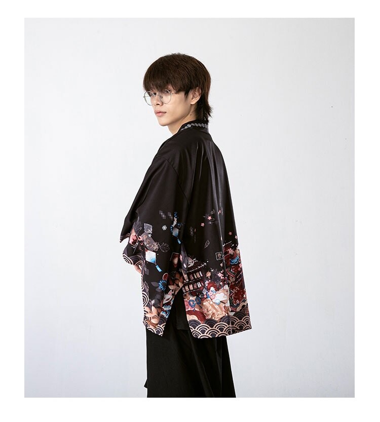 kawaiies-softtoys-plushies-kawaii-plush-Legendary Japanese Royal Samurai Print Kimono Kimono