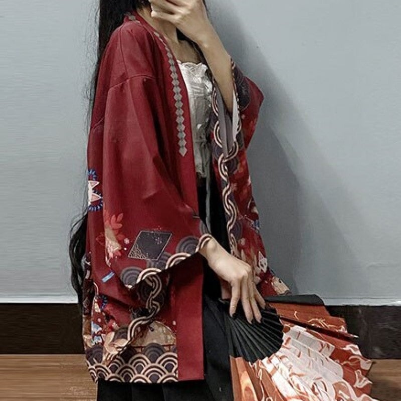 kawaiies-softtoys-plushies-kawaii-plush-Legendary Japanese Royal Samurai Print Kimono Kimono