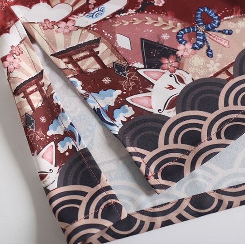 kawaiies-softtoys-plushies-kawaii-plush-Legendary Japanese Royal Samurai Print Kimono Kimono