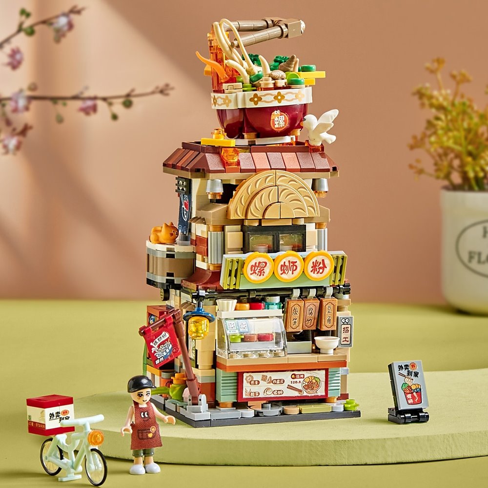 kawaiies-softtoys-plushies-kawaii-plush-Lemon Tea & Noodle Shop Micro Building Sets | NEW Build it Noodles (No Box) 
