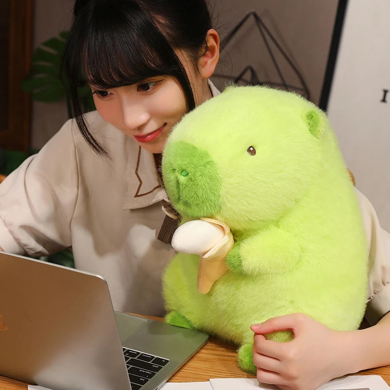 kawaiies-softtoys-plushies-kawaii-plush-Lime Green Capybara Banana Plush Soft toy