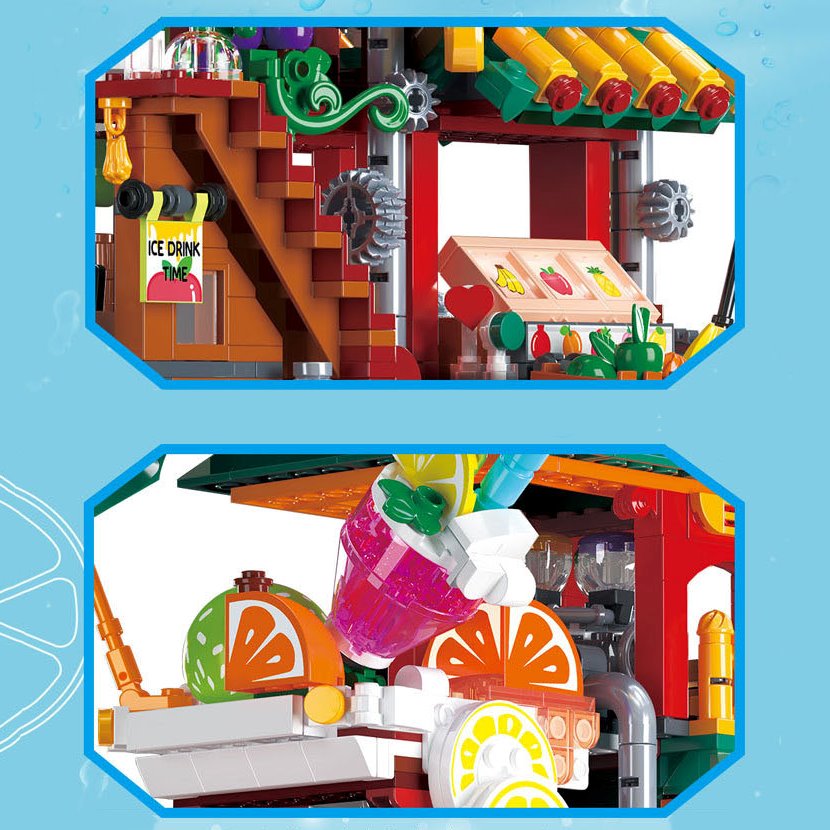 kawaiies-softtoys-plushies-kawaii-plush-Lion Dance Street Truck Food Stall Nano Building Set | NEW Build it