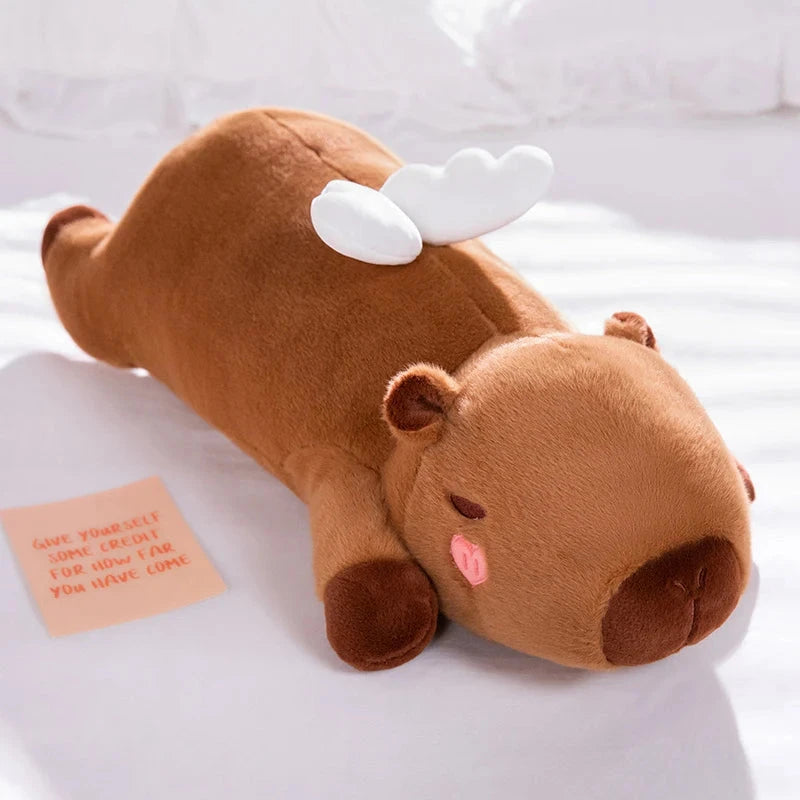kawaiies-softtoys-plushies-kawaii-plush-Long Kawaii Capybara Wings Orange Plushies Soft toy White Wings 23in / 60cm
