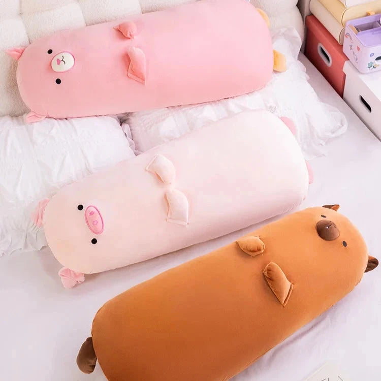 kawaiies-softtoys-plushies-kawaii-plush-Long Snuggle Buddies Capybara Alpaca Pig Plushie Soft toy