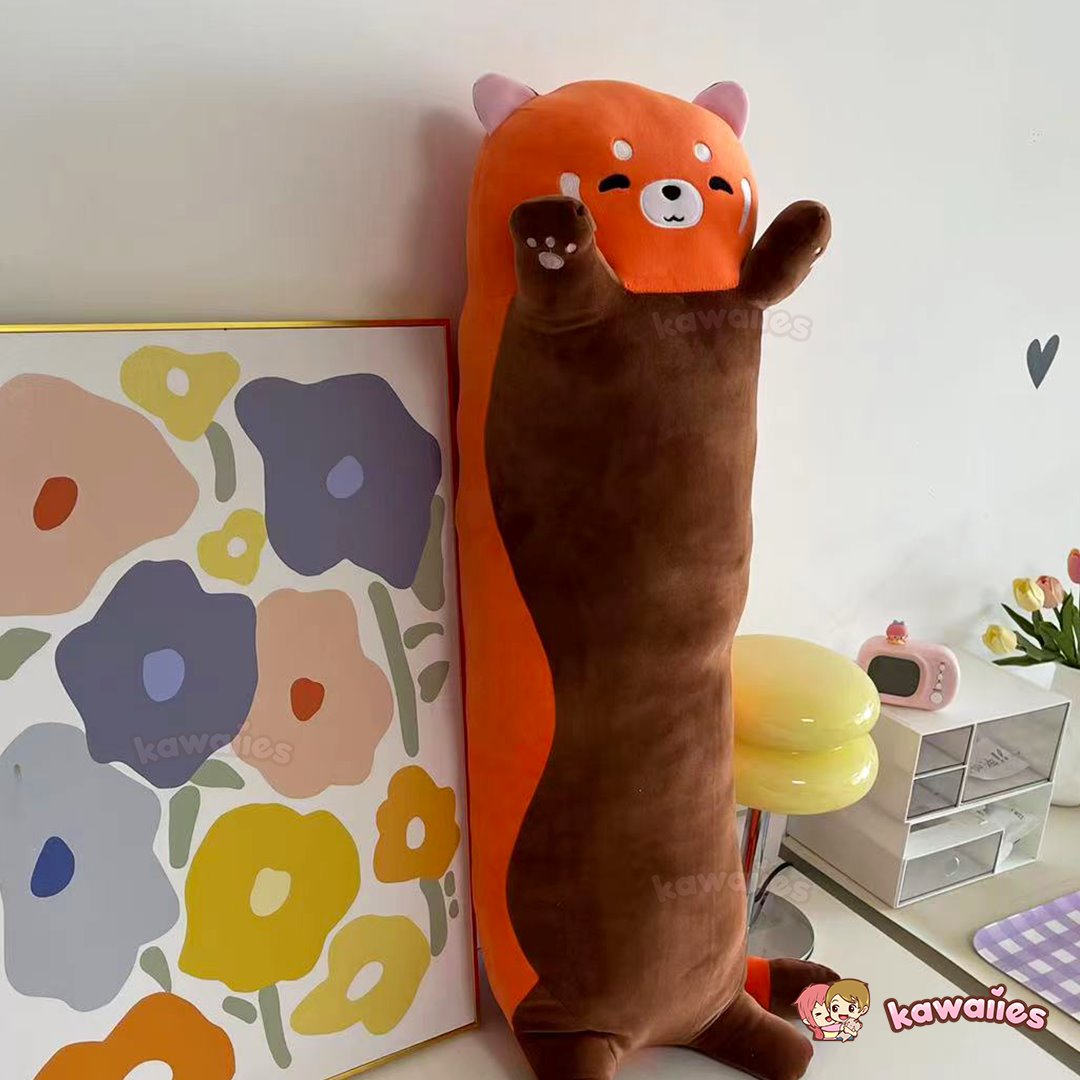kawaiies-softtoys-plushies-kawaii-plush-Long Snuggle Buddies Plushie Collection Soft toy Chai the Red Panda 27in / 70cm