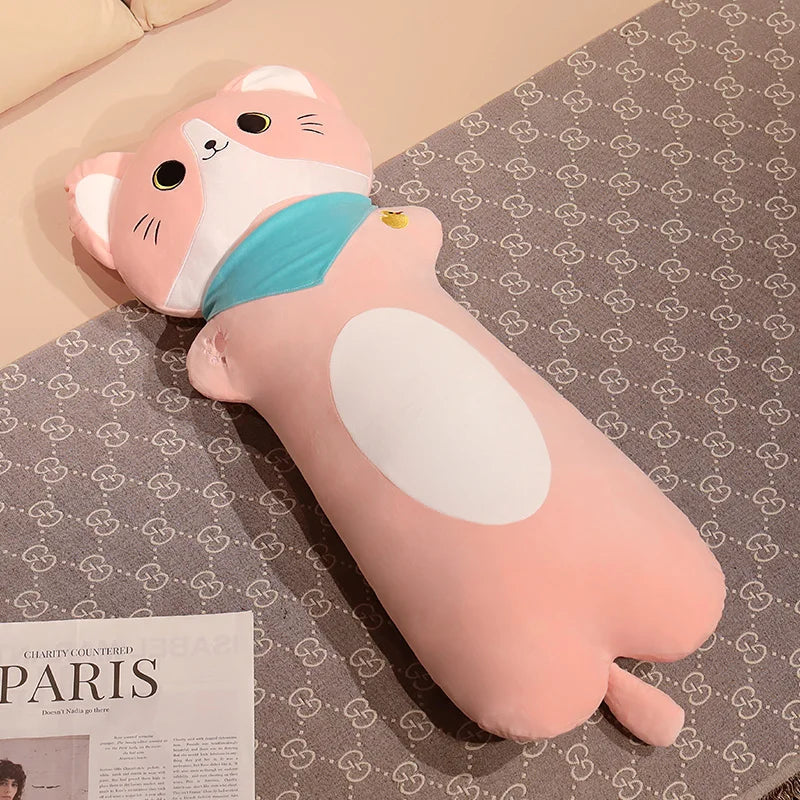 kawaiies-softtoys-plushies-kawaii-plush-Long Snuggle Neeko Cat Buddies Soft toy Pink 70cm