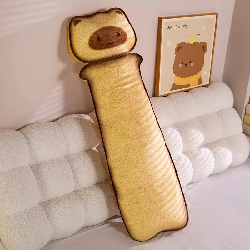kawaiies-softtoys-plushies-kawaii-plush-Long Snuggly Toasted Cat Plushies Soft toy Light (Smile) 90cm