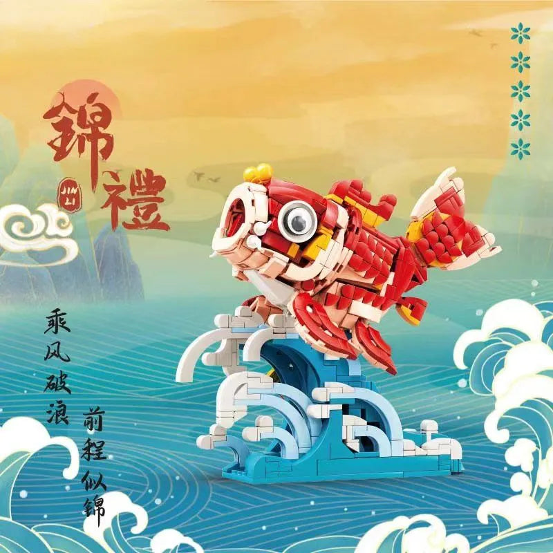 kawaiies-softtoys-plushies-kawaii-plush-Lucky Red Fish Wave Micro Building Set Build it