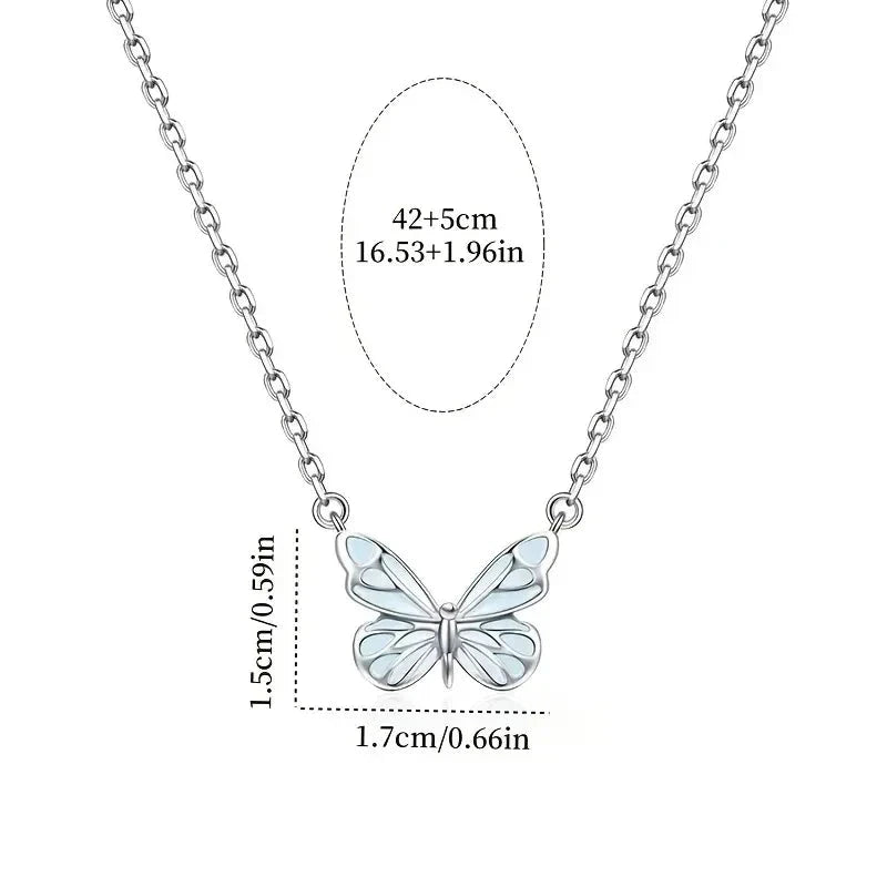 kawaiies-softtoys-plushies-kawaii-plush-Luminous Blue Butterfly Necklace Jewelry