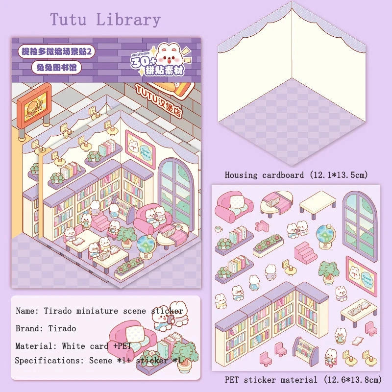 kawaiies-softtoys-plushies-kawaii-plush-Miniature Kawaii Bunny 3D Sticker Scene Accessories D