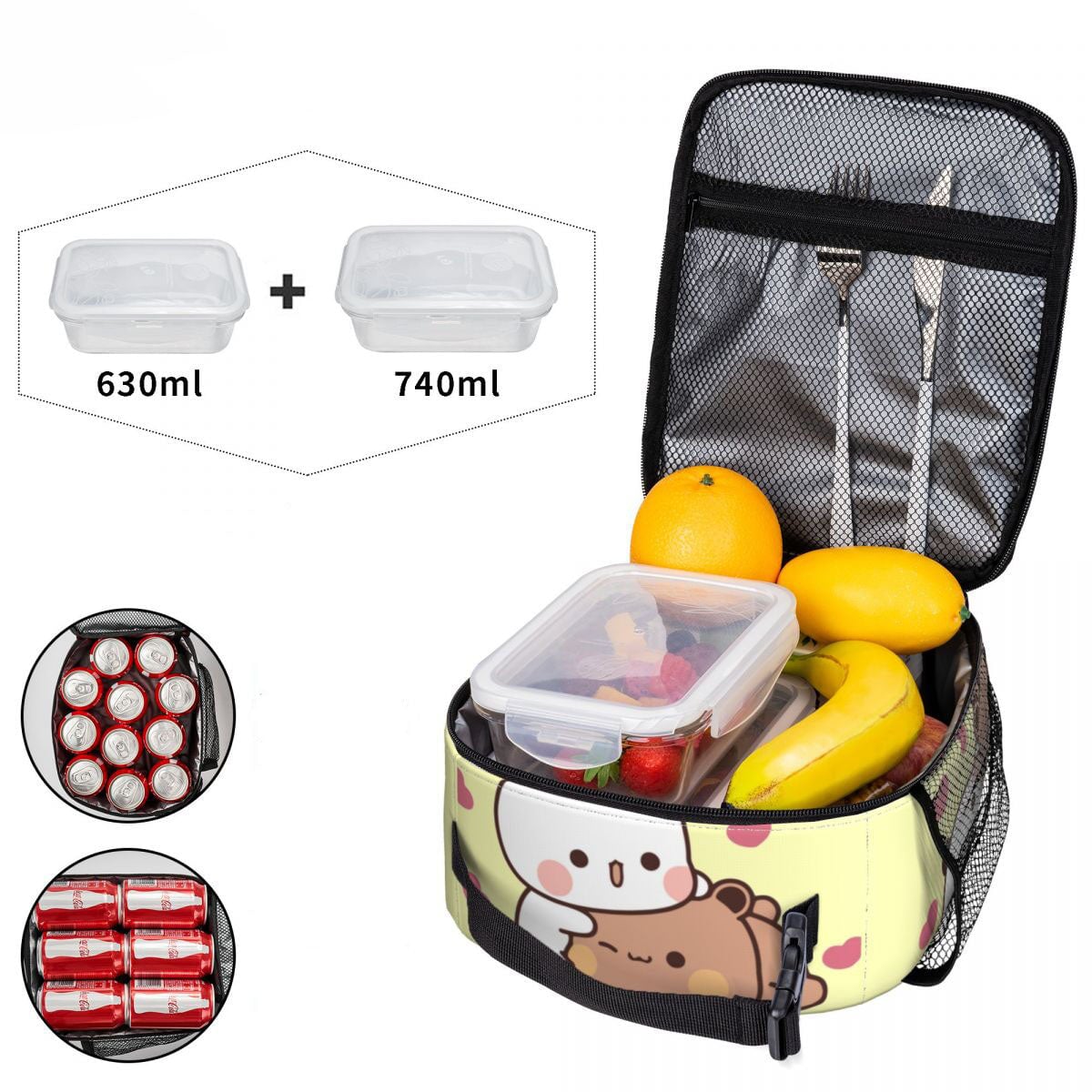 kawaiies-softtoys-plushies-kawaii-plush-Mocha and Tofu Panda Bear Cuddle Love Lunch Bags Bag