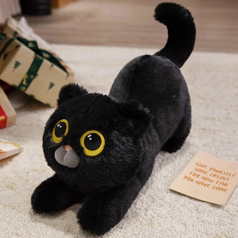 kawaiies-softtoys-plushies-kawaii-plush-Mochi, Marmie & Midnight – Sleepy Cat Plushies Soft toy Midnight (Black) 40cm