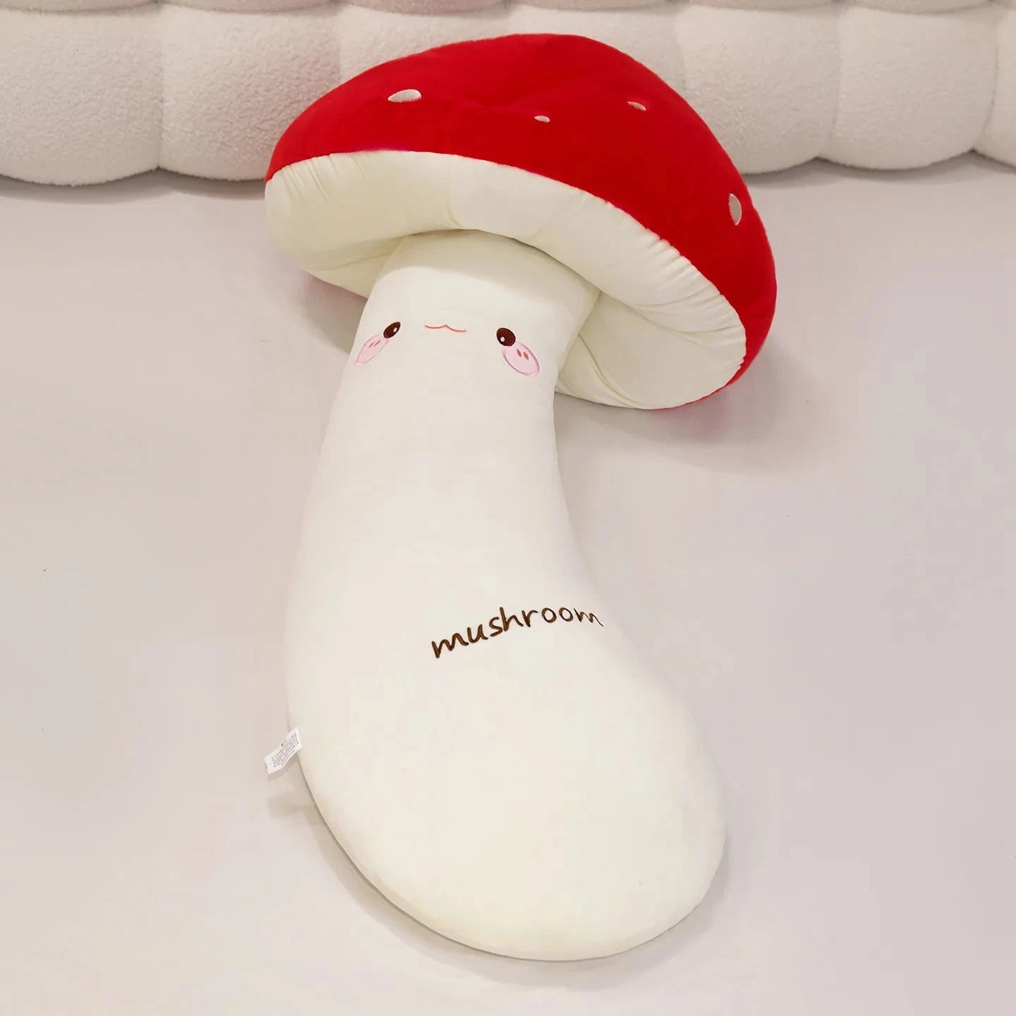 kawaiies-softtoys-plushies-kawaii-plush-Mushie the Long Snuggly Kawaii Mushroom Plushies Soft toy Cherry Red 70cm