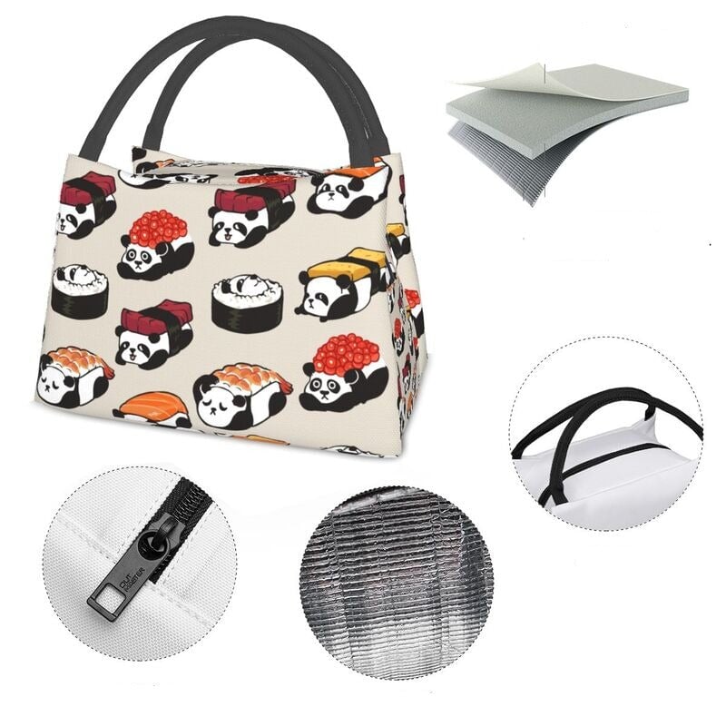 kawaiies-softtoys-plushies-kawaii-plush-Panda Sushi Japanese Kawaii Lunch Bag Bag