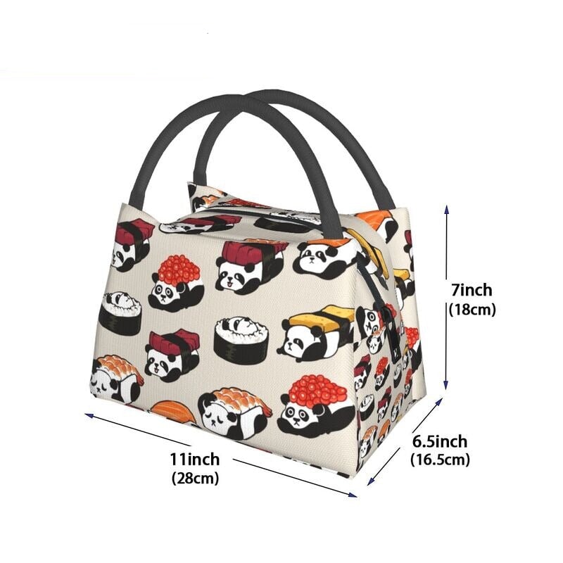 kawaiies-softtoys-plushies-kawaii-plush-Panda Sushi Japanese Kawaii Lunch Bag Bag