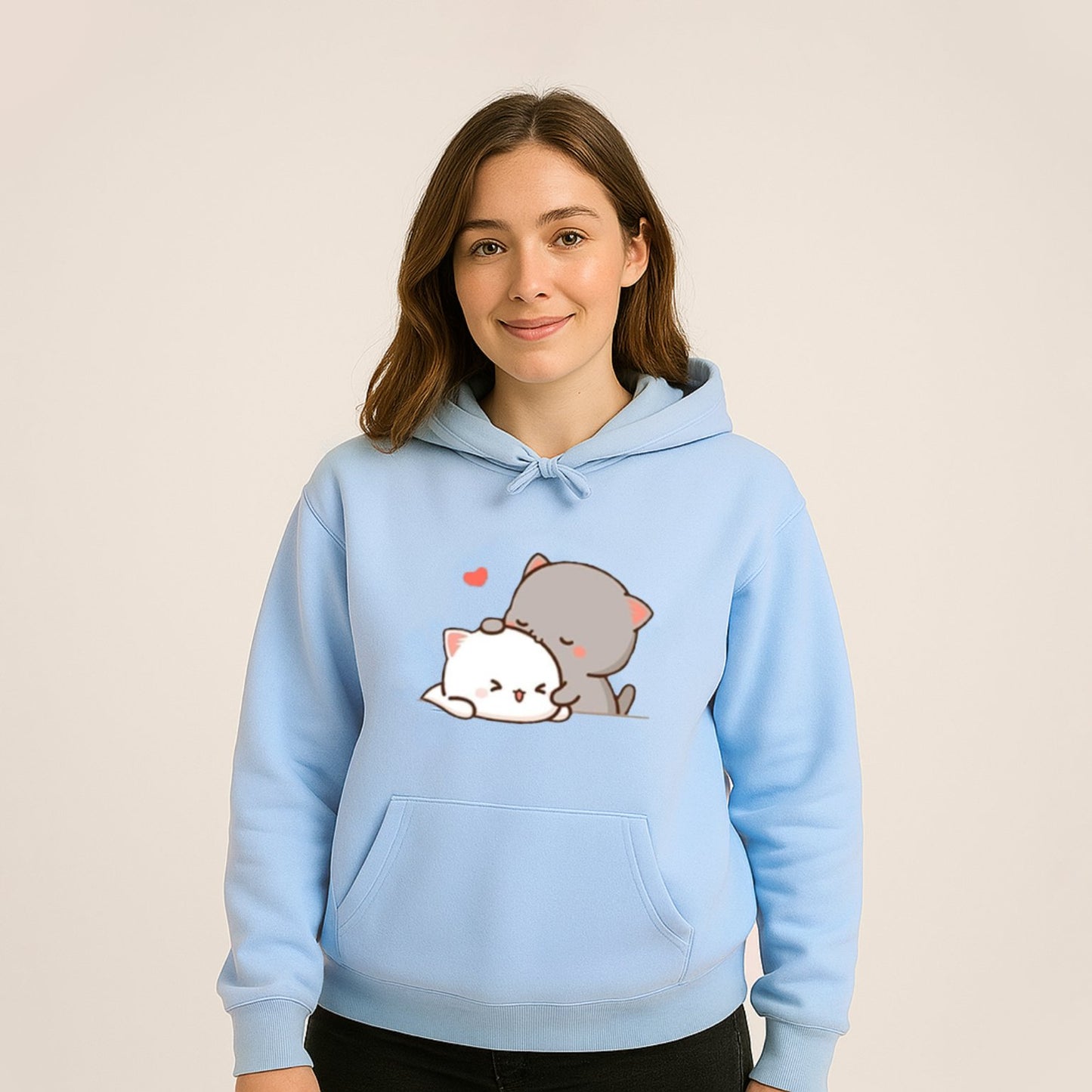 kawaiies-softtoys-plushies-kawaii-plush-Pepper and Salt Cat Sharing Love Hoodie Hoodies Blue S