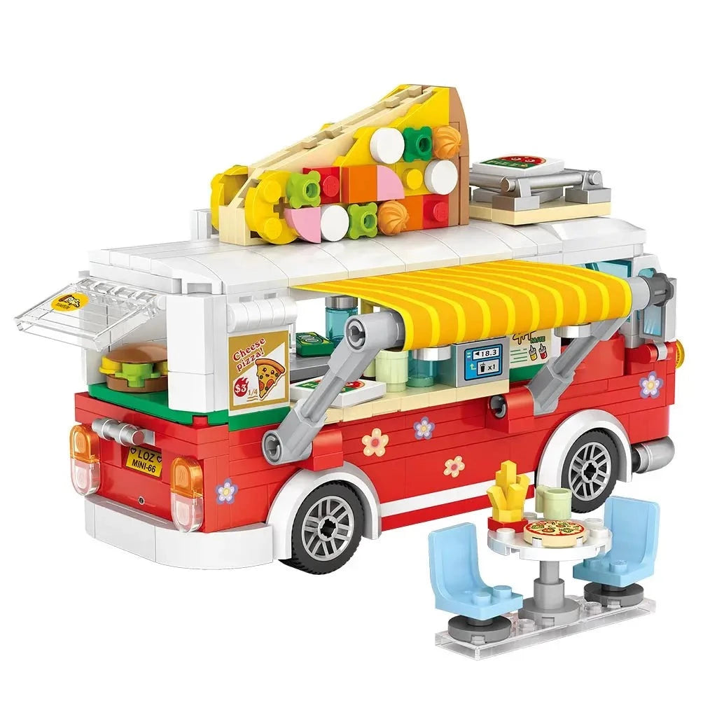 kawaiies-softtoys-plushies-kawaii-plush-Pizza and Coffee Truck Nano Building Blocks Build it