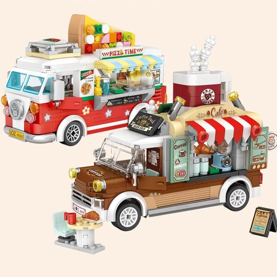 kawaiies-softtoys-plushies-kawaii-plush-Pizza and Coffee Truck Nano Building Blocks Build it