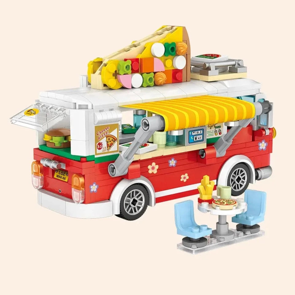 kawaiies-softtoys-plushies-kawaii-plush-Pizza and Coffee Truck Nano Building Blocks Build it