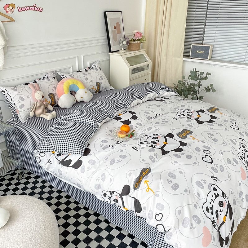 kawaiies-softtoys-plushies-kawaii-plush-Playful Panda Bedding Set Bedding Sets