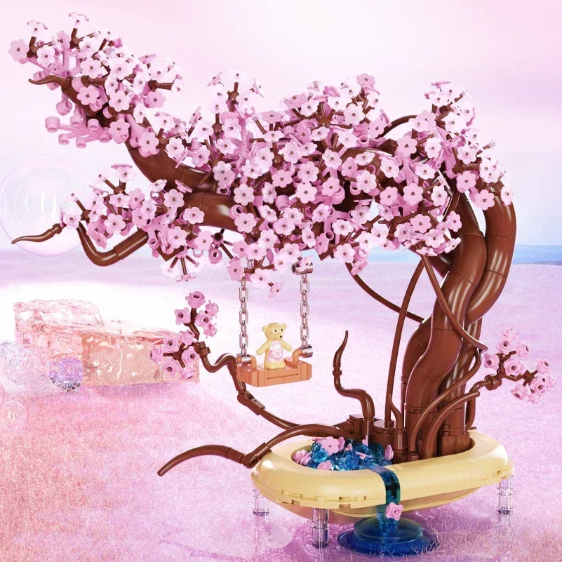 kawaiies-softtoys-plushies-kawaii-plush-Romantic Sakura Bear Swing Tree Micro Building Blocks Build it