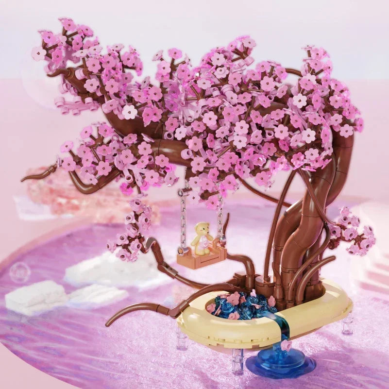 kawaiies-softtoys-plushies-kawaii-plush-Romantic Sakura Bear Swing Tree Micro Building Blocks Build it