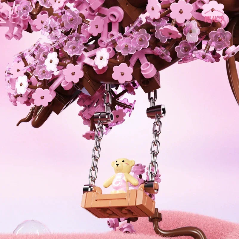 kawaiies-softtoys-plushies-kawaii-plush-Romantic Sakura Bear Swing Tree Micro Building Blocks Build it