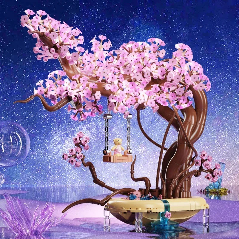 kawaiies-softtoys-plushies-kawaii-plush-Romantic Sakura Bear Swing Tree Micro Building Blocks Build it