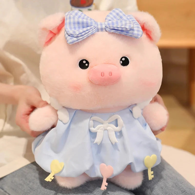 kawaiies-softtoys-plushies-kawaii-plush-Rosie & Belle the Pretty Pink Piggy Plushies Soft toy Blue (Belle) 25cm