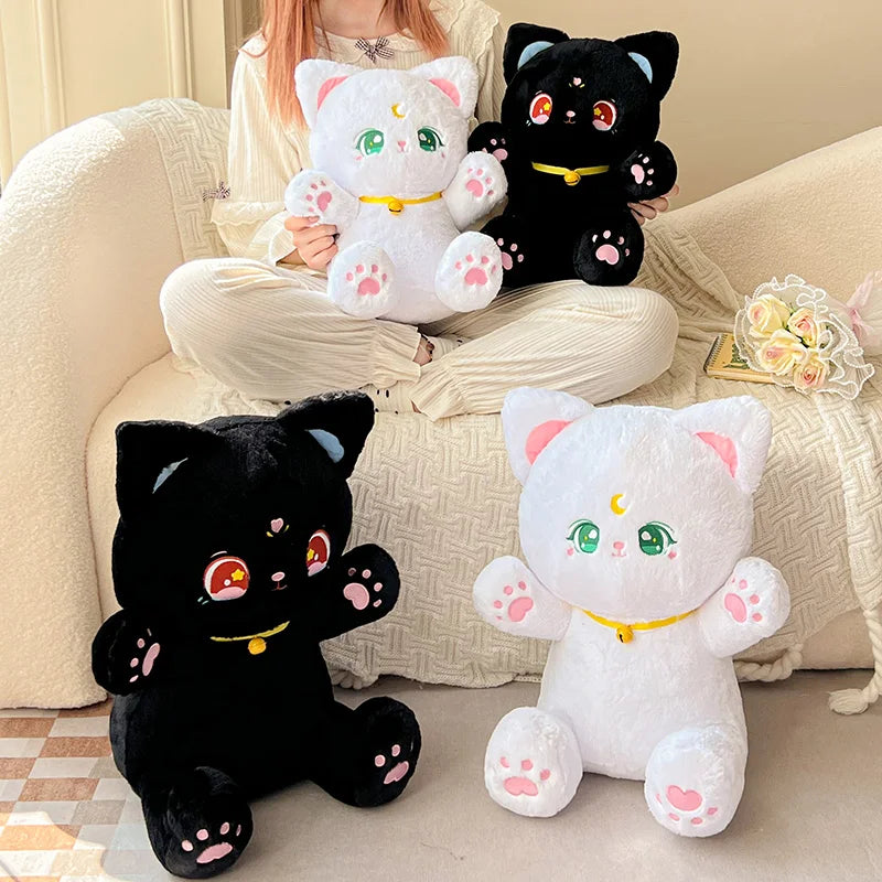 kawaiies-softtoys-plushies-kawaii-plush-Sailor Moon Fluffy Black White Cat Plushies Soft toy