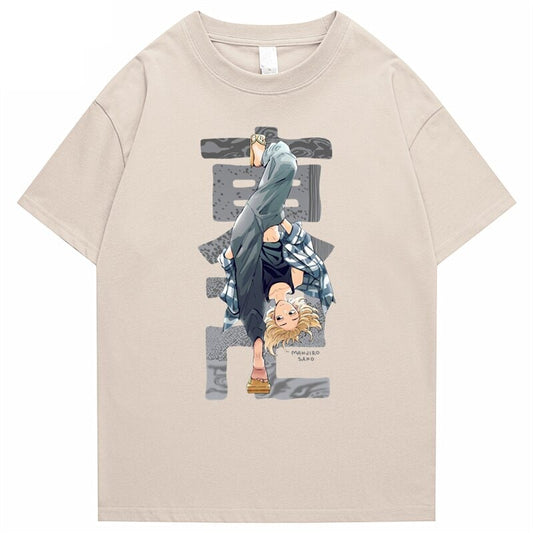 kawaiies-softtoys-plushies-kawaii-plush-Sano Manjiro East Manji Print Tee Tops Cream S