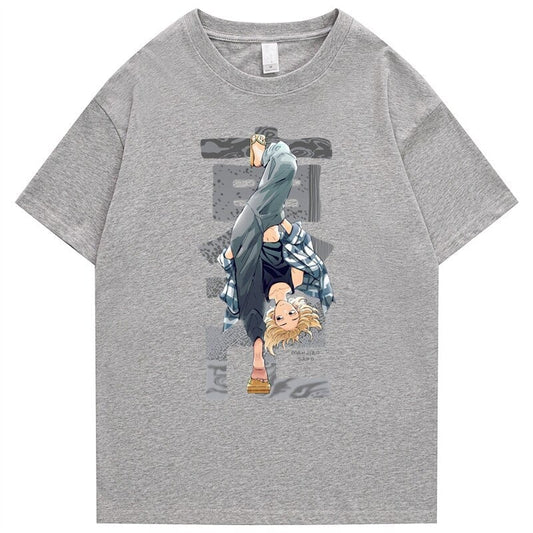 kawaiies-softtoys-plushies-kawaii-plush-Sano Manjiro East Manji Print Tee Tops Gray S