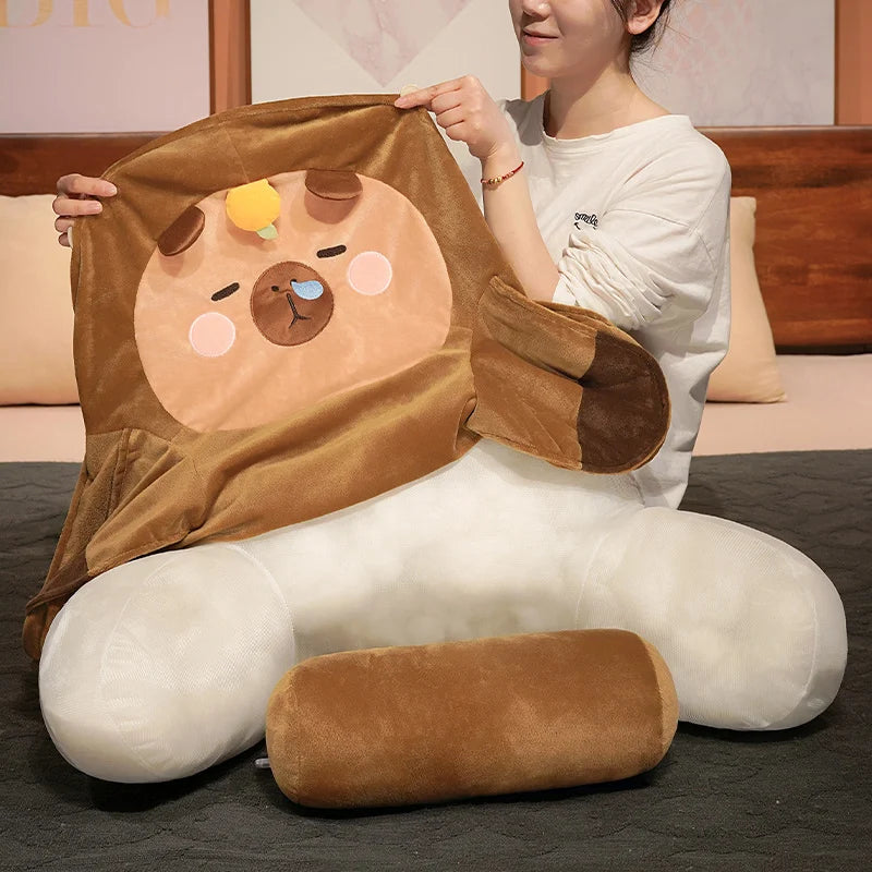 kawaiies-softtoys-plushies-kawaii-plush-Sleepy Capybara Resting Cushion Pillow Soft toy