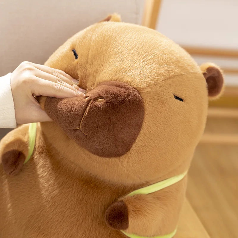 kawaiies-softtoys-plushies-kawaii-plush-Sleepy Capybara with Mahjong Backpack Plushie Soft toy