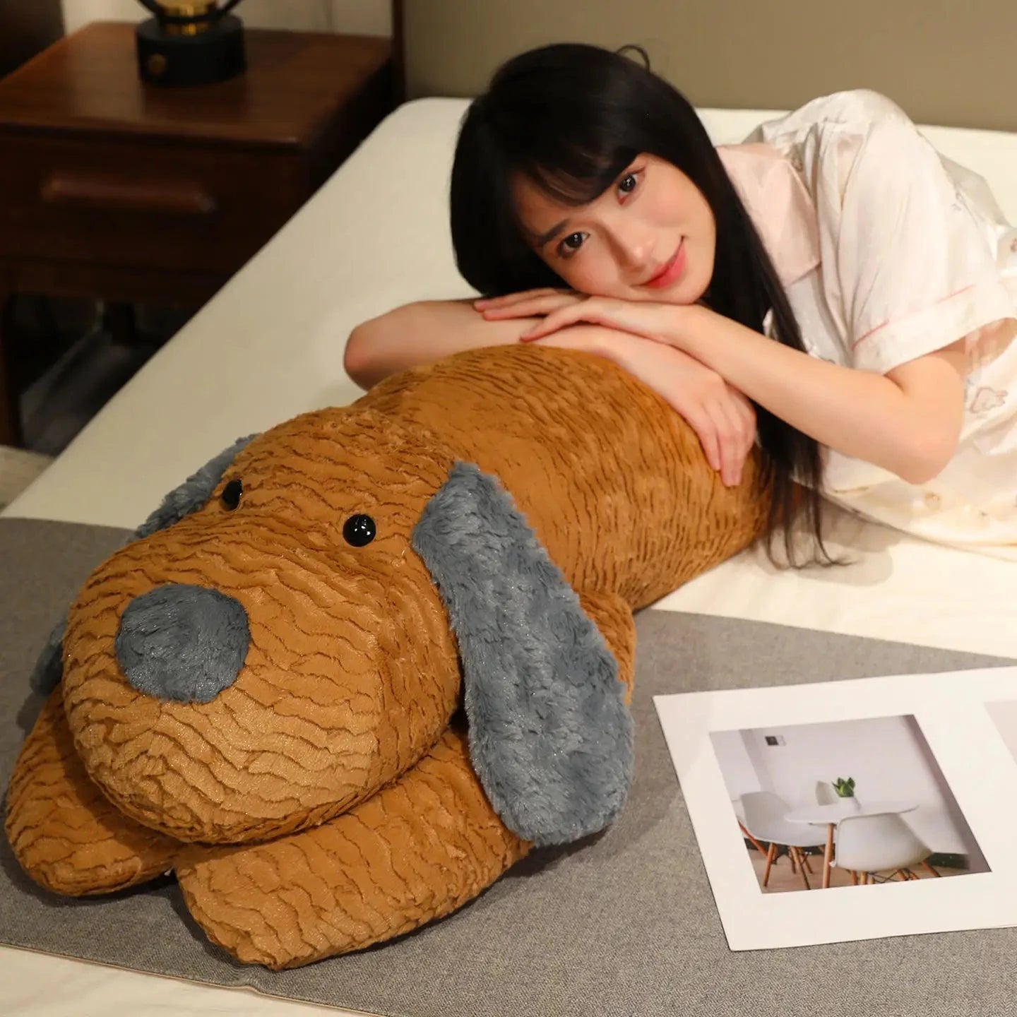 kawaiies-softtoys-plushies-kawaii-plush-Snoozie the Sleepy Puppy Hug Pillow Soft toy