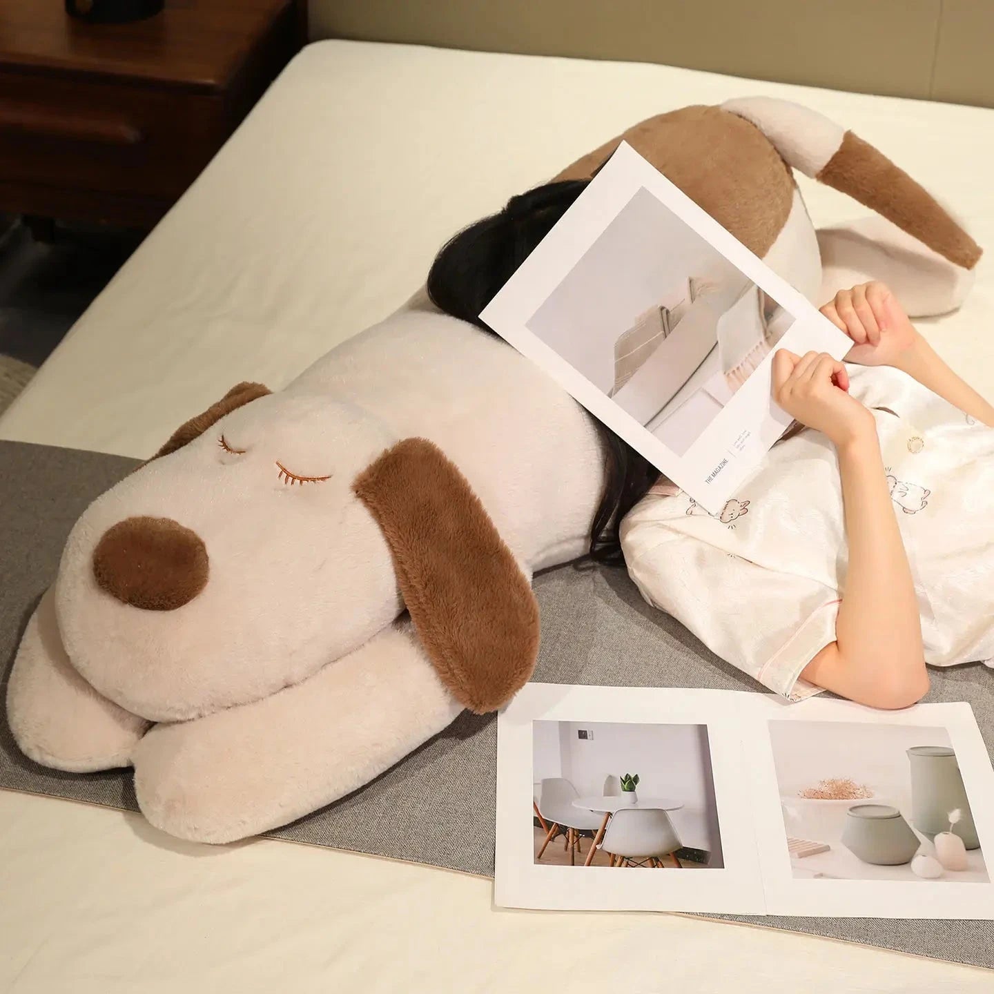 kawaiies-softtoys-plushies-kawaii-plush-Snoozie the Sleepy Puppy Hug Pillow Soft toy