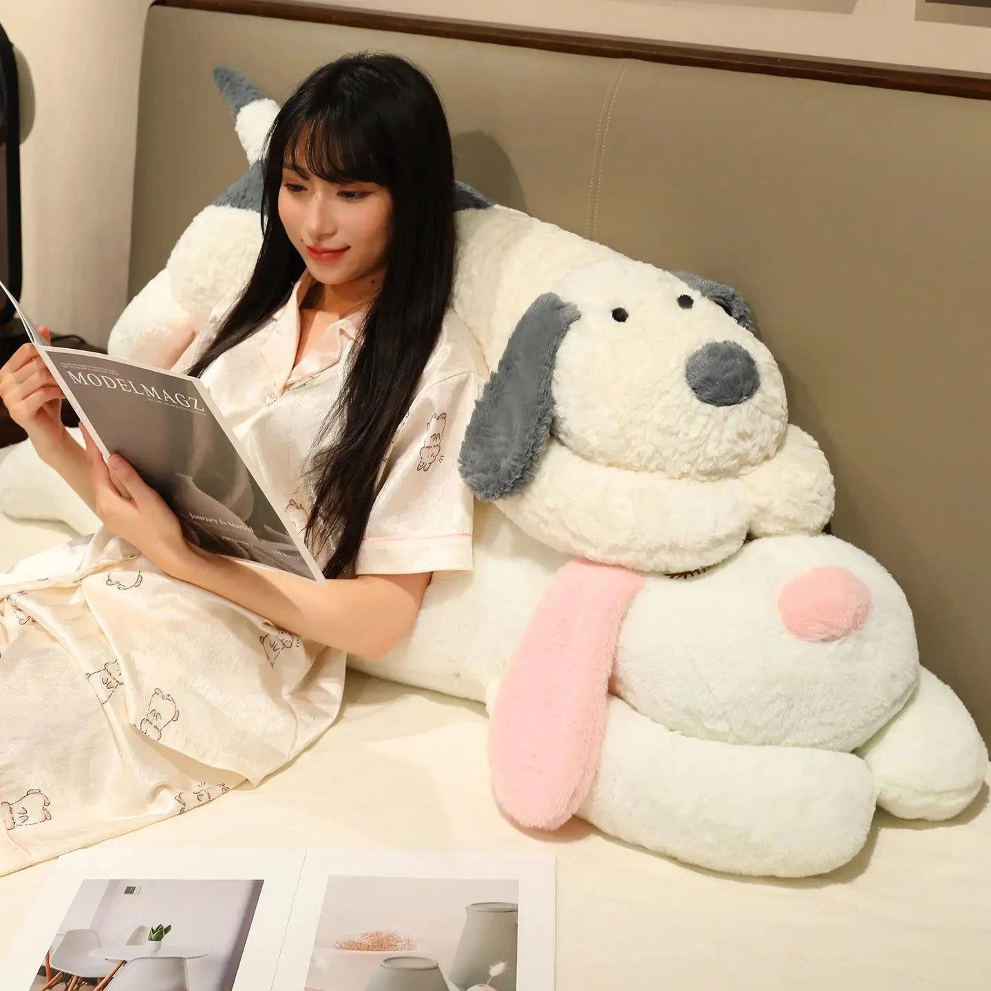 kawaiies-softtoys-plushies-kawaii-plush-Snoozie the Sleepy Puppy Hug Pillow Soft toy