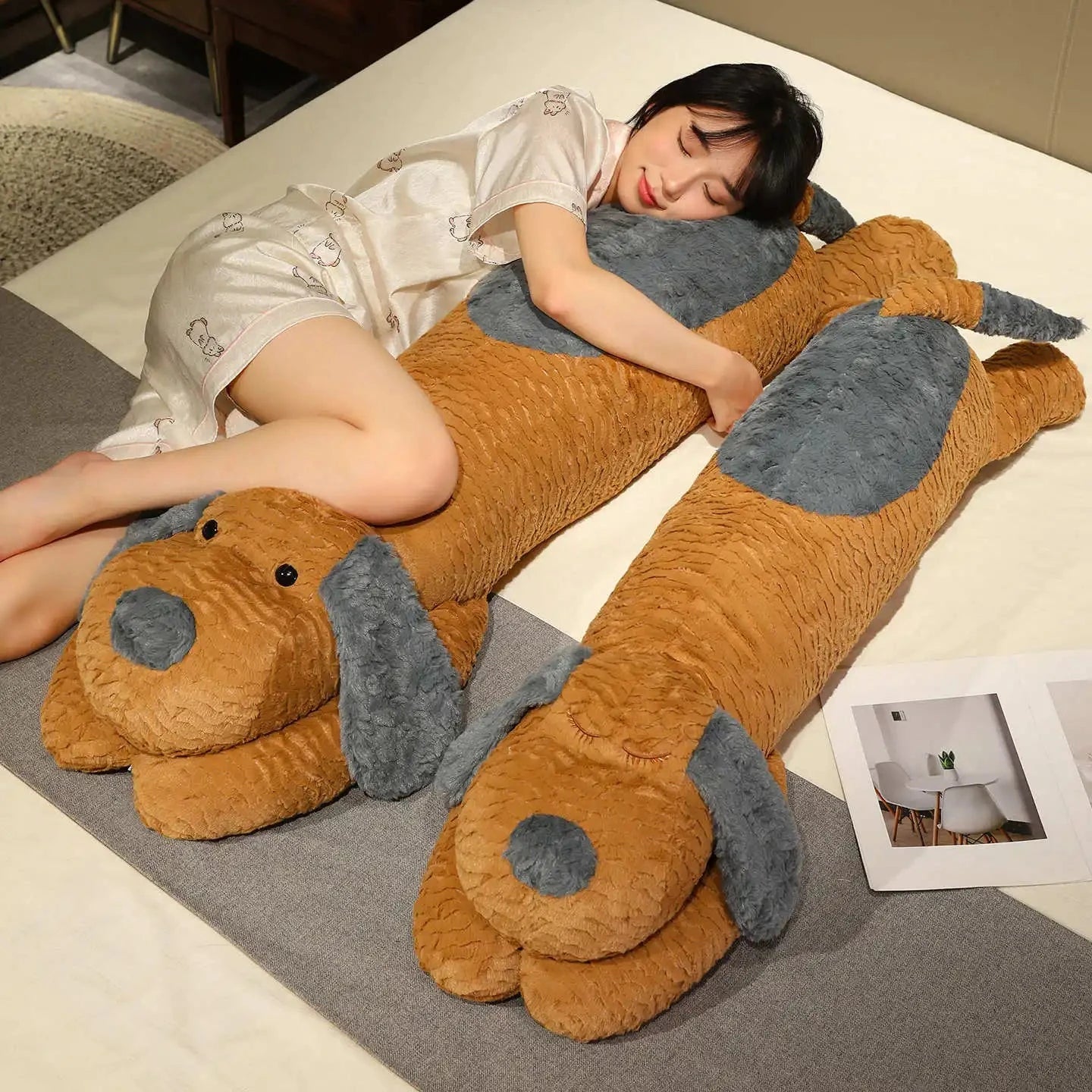kawaiies-softtoys-plushies-kawaii-plush-Snoozie the Sleepy Puppy Hug Pillow Soft toy