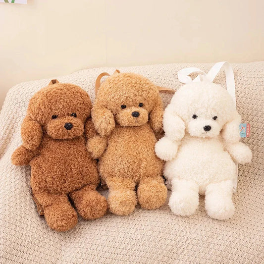 kawaiies-softtoys-plushies-kawaii-plush-Soft Teddy Poodle Plush Backpack Bags