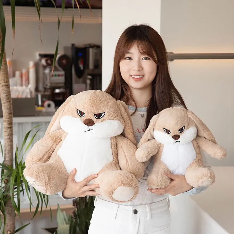kawaiies-softtoys-plushies-kawaii-plush-Spike the Angry Beige Fluffy Bunny Plushie Soft toy