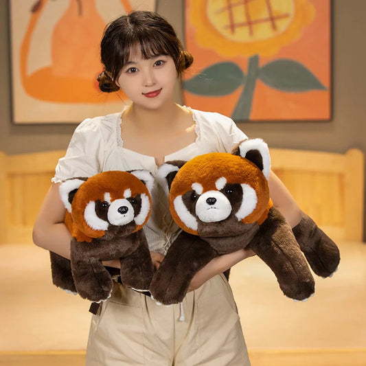 kawaiies-softtoys-plushies-kawaii-plush-Standing Life-like Fluffy Red Panda Plush Soft toy